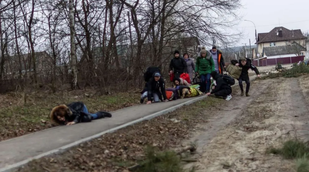 Tropas rusas atacaron a civiles desarmados en Irpin
