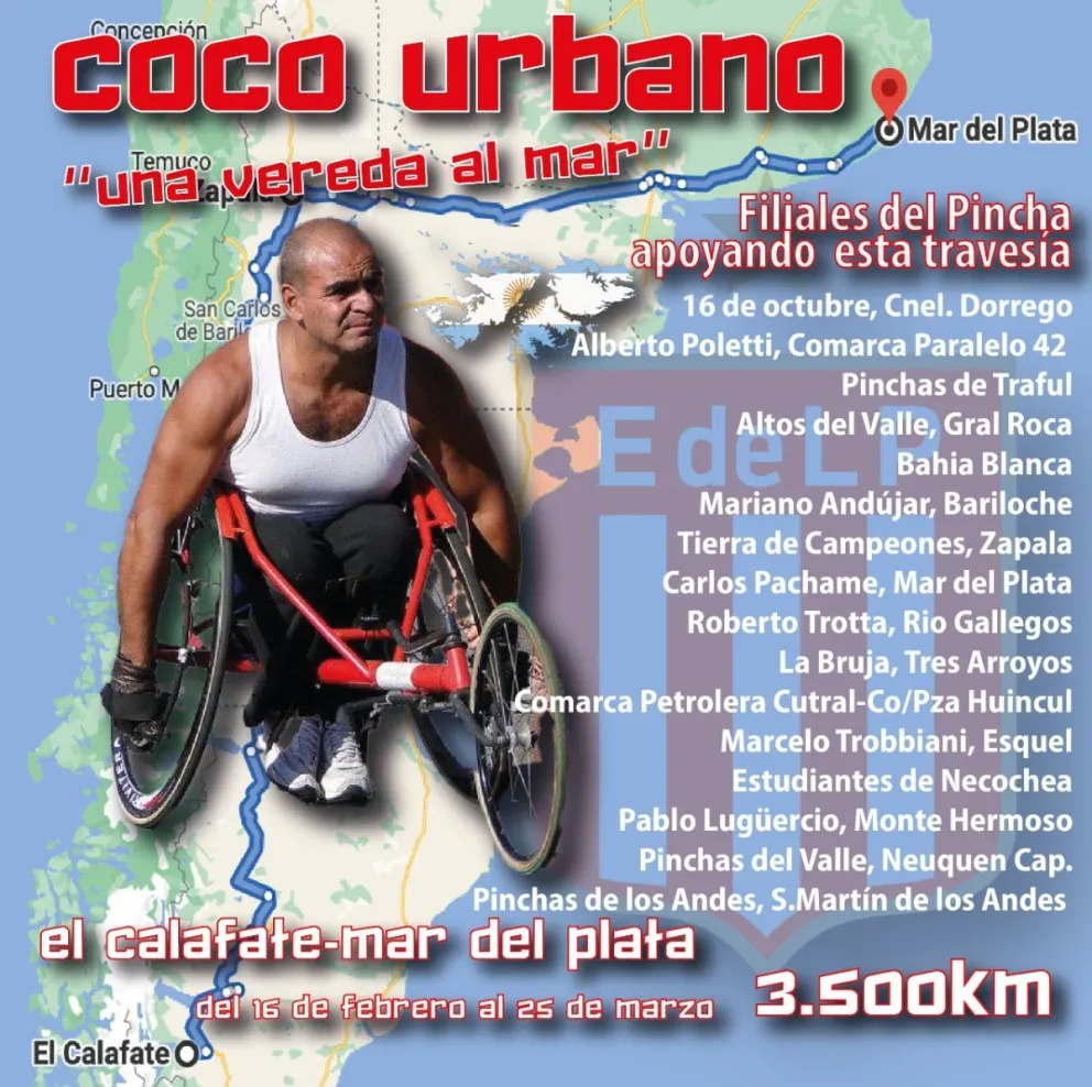 Recorrerá 3.500 km en silla de ruedas para sensibilizar sobre la accesibilidad