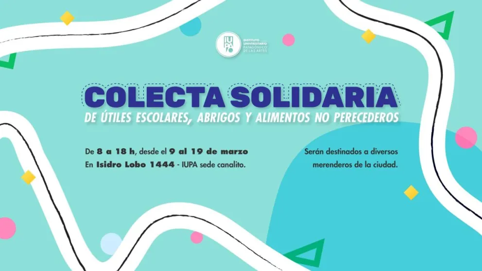 El IUPA realiza una colecta solidaria de útiles y abrigos ¡Mirá como colaborar!
