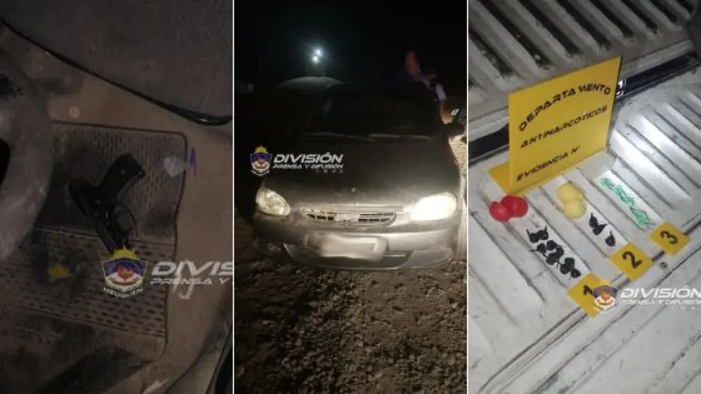 Detuvieron a un transa que se paseaba en auto con sobrecitos de cocaína