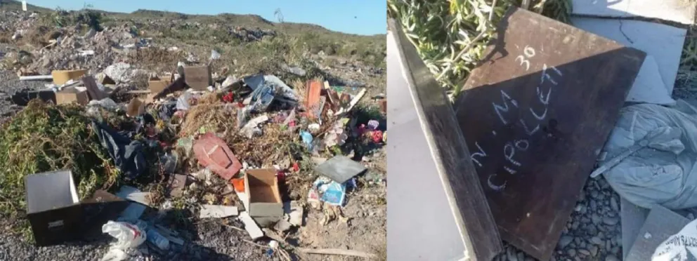 ¿Qué se supo acerca de los ataúdes y cofres encontrados en el basural? 