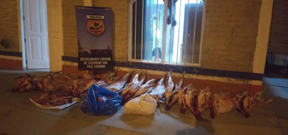 Secuestraron carne faenada que era transportada sin permiso en Paso Córdoba