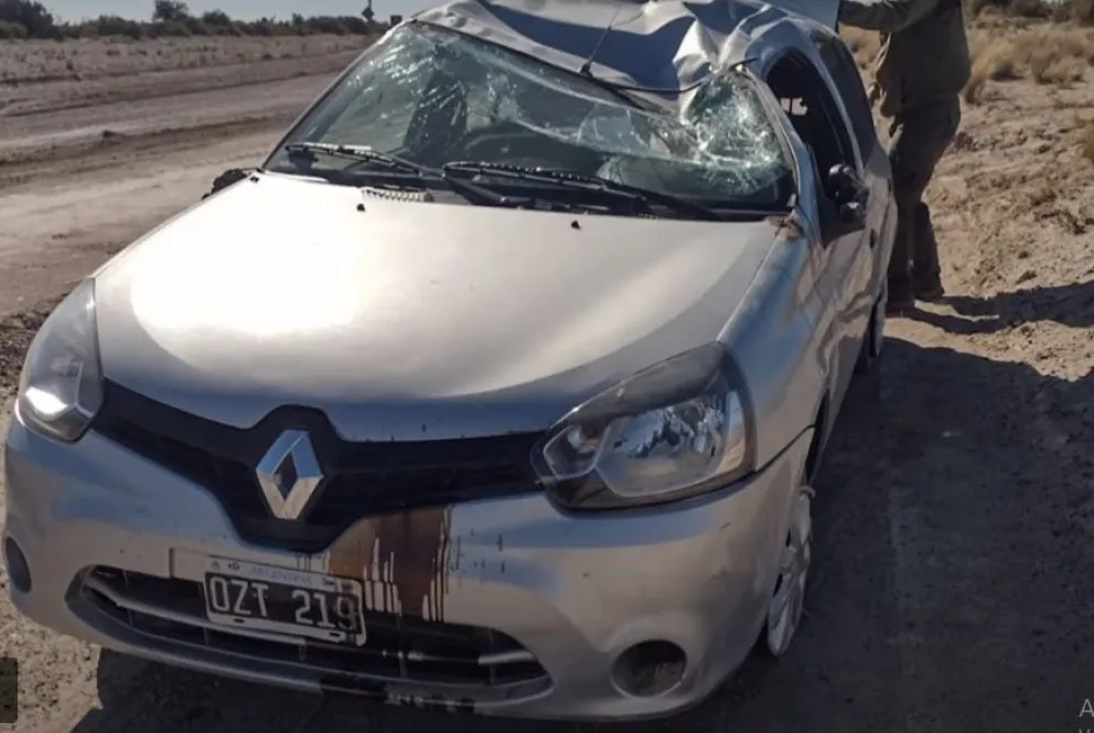 Estaban de vacaciones en Chubut y volcaron en la Ruta 3