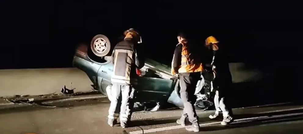 Vuelco en Ruta 22: hombre fue hospitalizado esta madrugada 