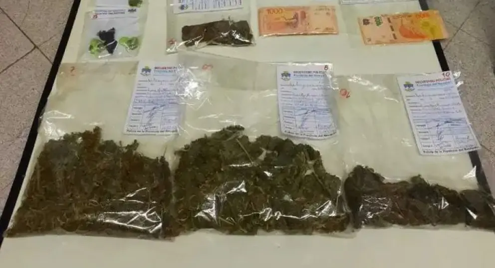 Allanaron un "kiosko" de drogas y secuestraron bolsones de marihuana